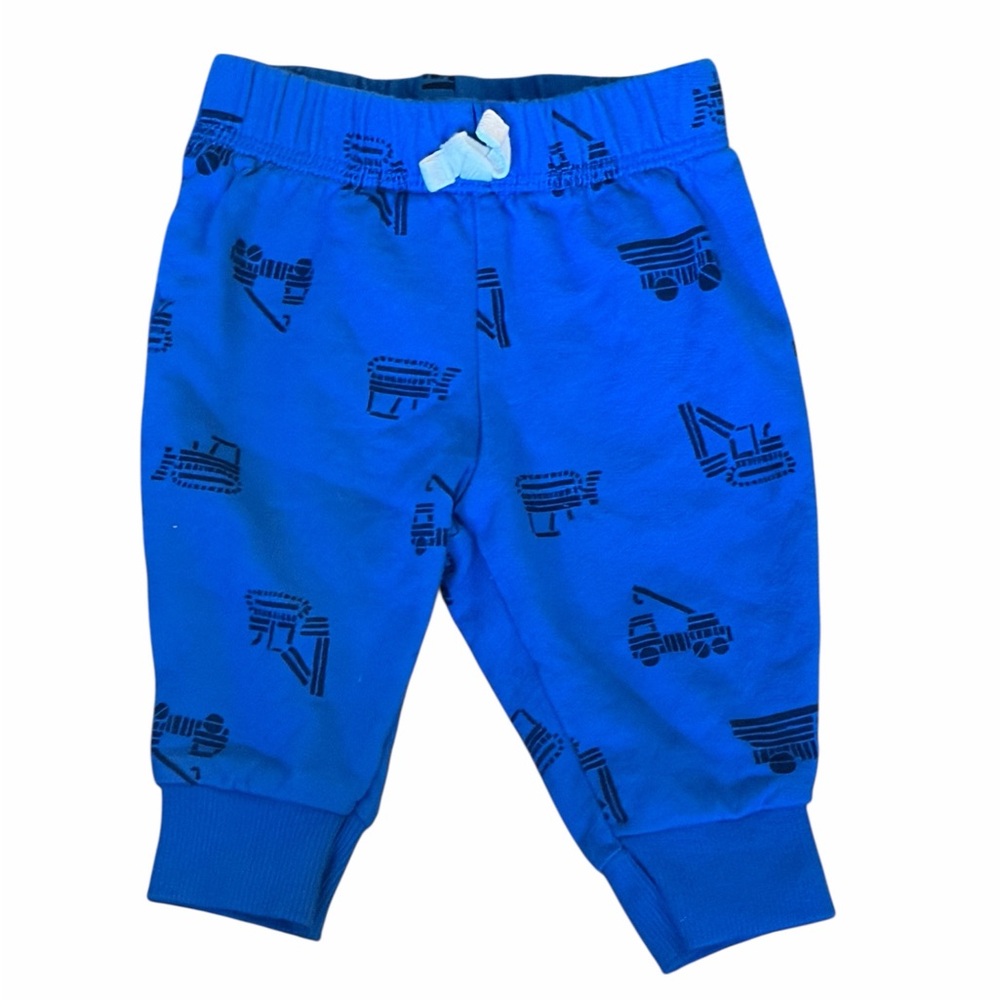 Carter’s Baby Jogger Sweatpants Blue Construction Print 3M